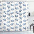 thumbnail image 1 of Ambesonne Spaceship Shower Curtain, Flying Saucers and Stars, 69"Wx84"L, White and Pale Ceil Blue, 1 of 4
