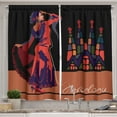 thumbnail image 1 of Ambesonne Spanish Kitchen Curtains, Traditonal Dancer Woman, 55"x39", Multicolor, 1 of 3