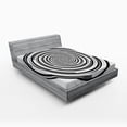 thumbnail image 1 of Ambesonne Spires Fitted Sheet, Abstract Art Spirals, Full Size, Black Grey, 1 of 2