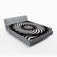 thumbnail image 1 of Ambesonne Spires Fitted Sheet, Black and White Swirl, Queen Size, Black White, 1 of 2