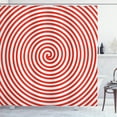thumbnail image 1 of Ambesonne Spires Shower Curtain, Spiral Concentrate Line Art, 69"Wx70"L, Red White, 1 of 5