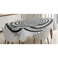 thumbnail image 1 of Ambesonne Spires Tablecloth Rectangular Table Cover, Abstract Art Spirals, 52"x70", Black Grey, 1 of 4