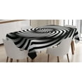 thumbnail image 1 of Ambesonne Spires Tablecloth Rectangular Table Cover, Black and White Swirl, 60"x84", Black White, 1 of 4