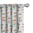thumbnail image 1 of Ambesonne Sport Curtains, Parachute Jumping, Pair of 28"x95", Multicolor, 1 of 5