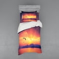 thumbnail image 1 of Ambesonne Sports Bedding Set 3 Pcs, Paragliding at Sunset, Twin, Orange, 1 of 2