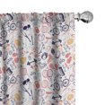 thumbnail image 1 of Ambesonne Sports Curtains, Athletic Equipment Drawings, Pair of 28"x63", Coral Beige and Dark Purple, 1 of 4