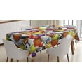 thumbnail image 1 of Ambesonne Sports Emoji Tablecloth Rectangular Table Cover, Soccer Billard Tennis, 52"x70", White Multicolor, 1 of 4