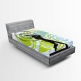 thumbnail image 1 of Ambesonne Sports Fitted Sheet, Baseball Player Circles, Twin XL Size, Green Blue Black, 1 of 2