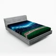 thumbnail image 1 of Ambesonne Sports Fitted Sheet, Baseball Stadium Night, Full Size, Green Blue, 1 of 3