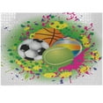 thumbnail image 1 of Ambesonne Sports Jigsaw Puzzle, Sports Balls Splash, Heirloom-Quality Fun Activity for Family Durable Cardboard, 1000 pcs, Multicolor, 1 of 2