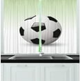 thumbnail image 1 of Ambesonne Sports Kitchen Curtains, Football Soccer Ball, 55"x39", Black and White, 1 of 2