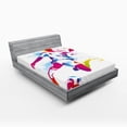 thumbnail image 1 of Ambesonne Sports Lover Fitted Sheet, Soccer Kicks the Ball, Full Size, Multicolor, 1 of 3