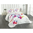 thumbnail image 1 of Ambesonne Sports Lover Quilted Bedspread Set 3 Pcs, Soccer Kicks the Ball, Queen Size, Multicolor, 1 of 5