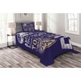 thumbnail image 1 of Ambesonne Sports Quilted Bedspread Set 2 Pcs, Retro American Football, Twin Size, Purple, 1 of 3