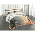 thumbnail image 1 of Ambesonne Sports Quilted Bedspread Set 3 Pcs, Basketball Doodle Art, King Size, Orange Black, 1 of 3