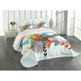 thumbnail image 1 of Ambesonne Sports Quilted Bedspread Set 3 Pcs, Basketball Zigzag Geometric, King Size, Multicolor, 1 of 5
