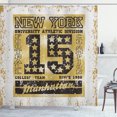 thumbnail image 1 of Ambesonne Sports Shower Curtain, Football Champion Stars Art, 69"Wx84"L, Dark Mustard Brown and Grey, 1 of 4