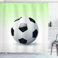 thumbnail image 1 of Ambesonne Sports Shower Curtain, Football Soccer Ball, 69"Wx70"L, Black and White, 1 of 5