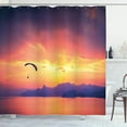 thumbnail image 1 of Ambesonne Sports Shower Curtain, Paragliding at Sunset, 69"Wx84"L, Orange, 1 of 5