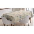 thumbnail image 1 of Ambesonne Sports Tablecloth Rectangular Table Cover, Fitness Sportive Life Art, 60"x84", Beige and Blue, 1 of 4