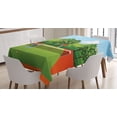 thumbnail image 1 of Ambesonne Sports Tablecloth Rectangular Table Cover, Friends Play Tennis, 60"x84", Multicolor, 1 of 3