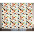 thumbnail image 1 of Ambesonne Sports Themed Curtains 2 Panel Set, Colorful Active Life, 108" x 96", Multicolor, 1 of 3
