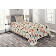 thumbnail image 1 of Ambesonne Sports Themed Quilted Bedspread Set 2 Pcs, Colorful Active Life, Twin Size, Multicolor, 1 of 3