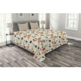 thumbnail image 1 of Ambesonne Sports Themed Quilted Bedspread Set 3 Pcs, Colorful Active Life, King Size, Multicolor, 1 of 3