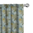 thumbnail image 1 of Ambesonne Spring Window Curtains, Botanical Flower Leaf Art, Each 28" W x 84" L, Pale Coffee Almond Green, 1 of 4