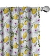thumbnail image 1 of Ambesonne Spring Window Curtains, Hibiscus Flowers and Lemons, Each 28" W x 95" L, Multicolor Yellow Green, 1 of 4