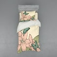 thumbnail image 1 of Ambesonne Spring Bedding Set 3 Pcs, Butterflies and Lilies, Twin XL, Multicolor, 1 of 3