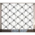 thumbnail image 1 of Ambesonne Spring Curtains 2 Panel Set, Butterfly Wings Freedom, 108" x 90", White and Black, 1 of 2