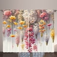 thumbnail image 1 of Ambesonne Spring Curtains 2 Panel Set, Farmhouse Dreamy Lavenders, 108" x 90", Mustard Dried Rose Pearl, 1 of 2