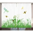 thumbnail image 1 of Ambesonne Spring Curtains 2 Panel Set, Flourishing Foliage Bees, 108" x 108", Multicolor, 1 of 3