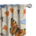 thumbnail image 1 of Ambesonne Spring Curtains, Butterfly Tropical Fashion, Pair of 28"x84", Vermilion Persian Blue, 1 of 1