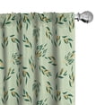 thumbnail image 1 of Ambesonne Spring Curtains, Eucalyptus Leaves Ornament, Pair of 28"x95", Forest Green and Almond Green, 1 of 5
