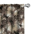 thumbnail image 1 of Ambesonne Spring Curtains, Retro Overlapping Butterfly, Pair of 28"x84", Dark Rosewood Dusk, 1 of 1