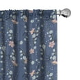 thumbnail image 1 of Ambesonne Spring Curtains, Roses Orchids Ornament Art, Pair of 28"x95", Dark Lavender Blush Grey, 1 of 4