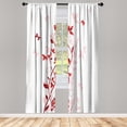 thumbnail image 1 of Ambesonne Spring Curtains, Tree Swirling Persian Lilac, Pair of 28"x63", Dark Pink, 1 of 2