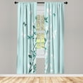thumbnail image 1 of Ambesonne Spring Curtains, Tree Swirling Persian Lilac, Pair of 28"x84", Pale Blue, 1 of 2