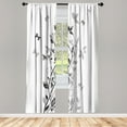 thumbnail image 1 of Ambesonne Spring Curtains, Tree Swirling Persian Lilac, Pair of 28"x84", Pale Grey, 1 of 2