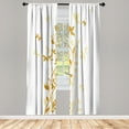 thumbnail image 1 of Ambesonne Spring Curtains, Tree Swirling Persian Lilac, Pair of 28"x95", Dark Orange, 1 of 2