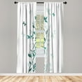 thumbnail image 1 of Ambesonne Spring Curtains, Tree Swirling Persian Lilac, Pair of 28"x95", Dark Teal, 1 of 2