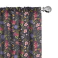 thumbnail image 1 of Ambesonne Spring Curtains, Various Flowers Bees Leaves, Pair of 28"x63", Earth Yellow and Olive Green, 1 of 4