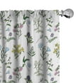 thumbnail image 1 of Ambesonne Spring Curtains, Various Flowers Rustic Art, Pair of 28"x84", Reseda Green and Pale Teal, 1 of 4