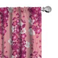 thumbnail image 1 of Ambesonne Spring Curtains, White Cherry Blossom Art, Pair of 28"x84", Pale Fuchsia and Pastel Pink, 1 of 1
