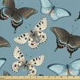 thumbnail image 1 of Ambesonne Spring Fabric by the Yard, Colorful Butterflies Plot, 5 Yards, Seal Brown and Slate Blue, 1 of 1