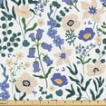 thumbnail image 1 of Ambesonne Spring Fabric by the Yard Upholstery, Bluebells Forget Me Not Art, 10 Yards, Ceil Blue Mustard White, 1 of 5