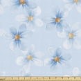 thumbnail image 1 of Ambesonne Spring Fabric by the Yard Upholstery, Daisy Pattern Romantic Print, 2 Yards, Soft Blue and Apricot, 1 of 5