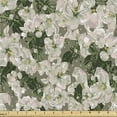 thumbnail image 1 of Ambesonne Spring Fabric by the Yard Upholstery, Hopeful Pastel Motif Flowers, 1 Yard, Sage Green and Blush, 1 of 5